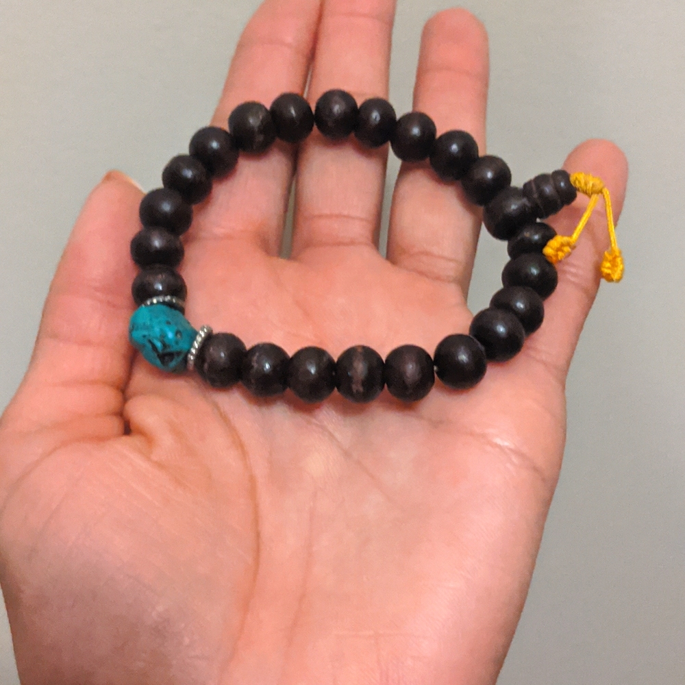 Wooden handmade Mala  bracelet